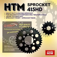 415HD SPROCKET SET BLACK FRONT + REAR CT115 CT115S MODENAS SPROCKET HTM