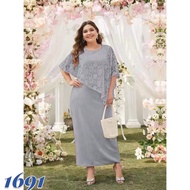 PLUS SIZE FORMAL EVENING DRESS EVENING DRESS FORMAL LACE PLAIN DRESS PARTY DRESS