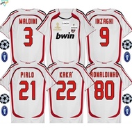 S-XXL    Jaywuyu[Retro Issue] AC MILaN 2006-2007 Away retro white  22 kaka Football jersey