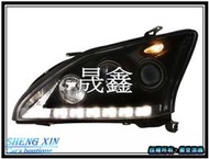 《晟鑫》全新 凌志 LEXUS RX330 RX350 04~09年 黑框 雙魚眼 LED燈眉 對應原廠HID 大燈一對
