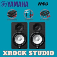 Yamaha HS5 5 inch Powered Studio Monitor Speaker With Speaker Stand And Cable - Black - Each / Pair 