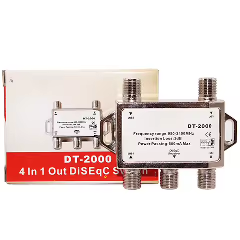 Factory sales high quality ds04c 4X1 41 DiSEqC 2 satellite TV tuner switch isolating switch FTA sate