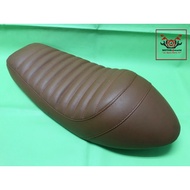 BROWN COMPLETE SEAT with RED STITCHING For YAMAHA SR400 SR500 // Sewn with Thread Ant Butt