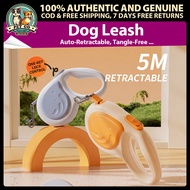 Automatic Retractable Dog Leash with One-Key Lock 5M Nylon Rope Anti-Pull & Tangle-Free Dog Leash fo