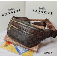 (Premium Quality)C0ach_Men CrossBody Bag PU Leather Box Set