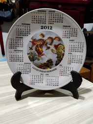 Piring Kalender Keramik 2012 Kuno Jadul Antik