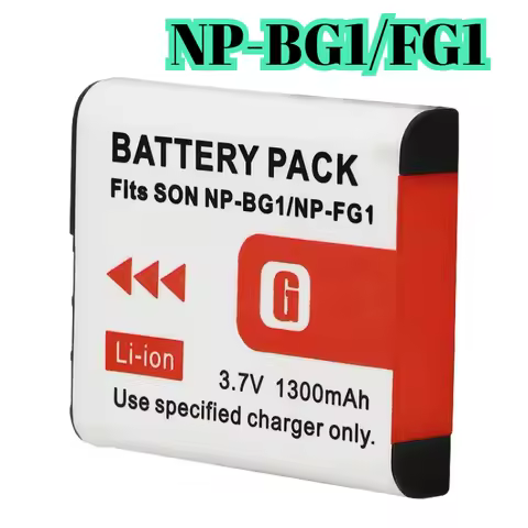 NP-BG1 NP-FG1 Replacement Battery 1300mAh for Sony Cyber-shot DSC-W Series T Series TX1 TX5 TX7 Digi