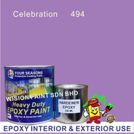 celebration 494 1L ( 1 Liter ) Four Seasons / New Epoxy Floor Paint / Heavy Duty Coating - new mici epoxy Finishes