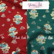 Cute Dragon Tafta Brocade Fabric