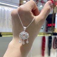 A New Product New Style Pure Silver 999 Safe Lock Hollow Brushed Craft Long-Life Lock Gift for Baby 