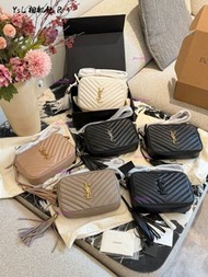 YSL聖羅蘭 相機包女士小號絎縫流蘇相機包單肩斜挎包皮質包包8