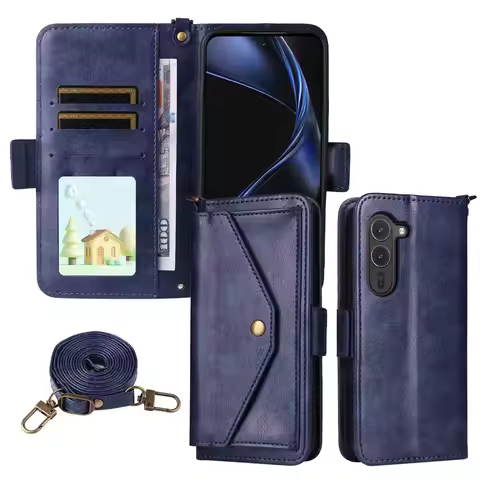 Crossbody Wallet Phone Case For Sharp Aquos Sense 10 9 Pro Multi 3 Cards Leather Shoulder Flip Cover