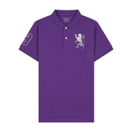 Giordano Mens Lycra Pique Embroidery Polo 3D Lion (01014222001) เสื้อโปโลผู้ชาย