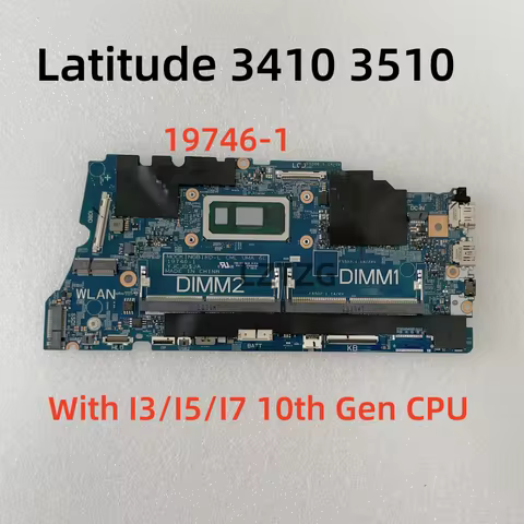 19746-1 For Dell Latitude 3410 / 3510 Laptop Motherboard With I3 I5 I7-10th Gen CPU DDR4 CN-0PD7RH 0