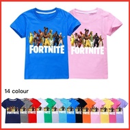 Fortnite Boys T-Shirt Top Fashion Casual Trend Kids Short Sleeve New Sportswear Apparel 3-15Y
