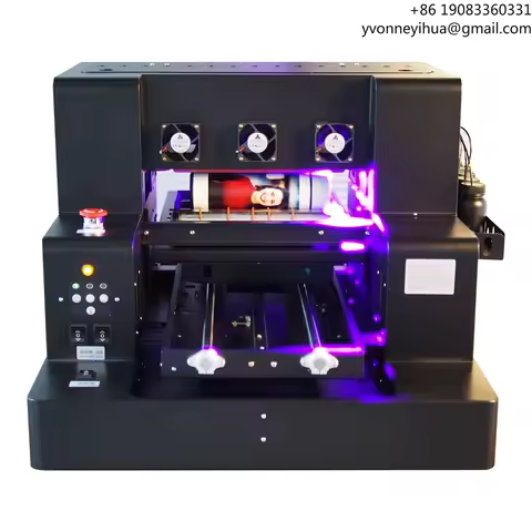 Vevor On Sale A3 A4 Size UV LED Flatbed Printer Varnish Effect 6 Colors 3d Printer