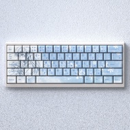 Yukino Keycaps Cherry Profile PBT Fivesided Dye Sublimation Mechanical Keycaps Creative Cool Blue Gr