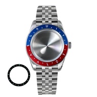 38.5mm Case Jubilee Bracelet Stainless Steel Screw Crown Bubble Sapphire Glass AR Coatingfor NH34 GM