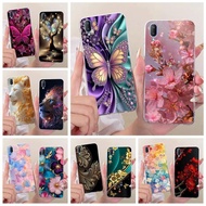 For Vivo V11  Vivo V11i Case 1806 1804 1814 New Flowers Butterfly Painted Cover Soft Silicone Case F