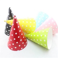 Polka Dot Cone Hat Birthday/Birthday Hat Plain/ Hat Birthday Hat