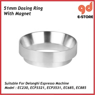 51mm Dosing Ring With Magnet Suitable For Delonghi Espresso Machine EC230 ECP3321 ECP3531 EC685 EC88