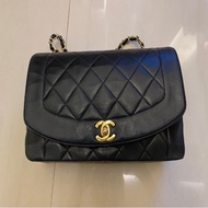 Chanel vintage 黑色黛妃包25公分