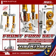 Front USD Fork Set BRR PNP Y15 Y16 EXCITER150 155 Double Disc 100MM Caliper/T-Fork Adjustable Spring