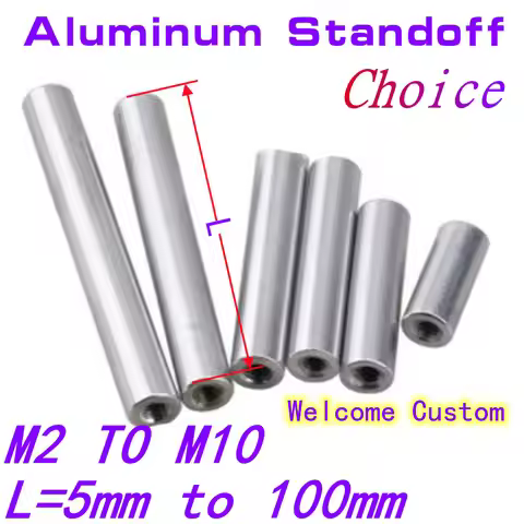 2pcs-10pcs/lot M2 M2.5 M3 M4 M5 M6 M8 M10*L Round aluminum standoff spacer Stud extend long coupling