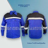 Kemeja Safety Lengan Panjang Kombinasi / Wearpack / Katelpak Safety Skotlet / Atasan Kemeja Kerja / 