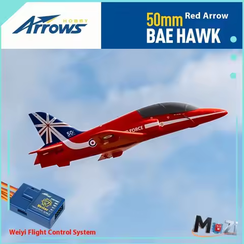 Blue Arrow 50mm Duct Fan Edf Jet Model Beginner'S Hand Throwing Bae Hawk Simulated Fixed Wing Compon