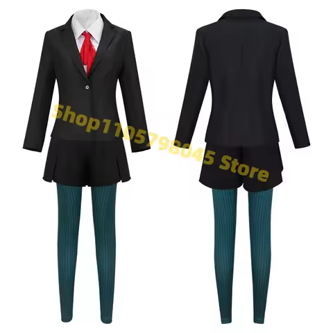 New Magic Fantasy Bili Cosplay Magic Academy School Uniform Outfit Blazer Shirt with Tie and Striped