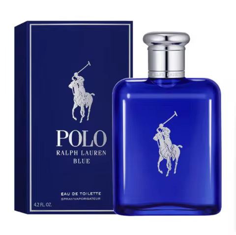 Ralph Lauren Polo Blue Eau de Toilette Spray for Men 4.2 oz - Fragrance for Men's Perfume Category