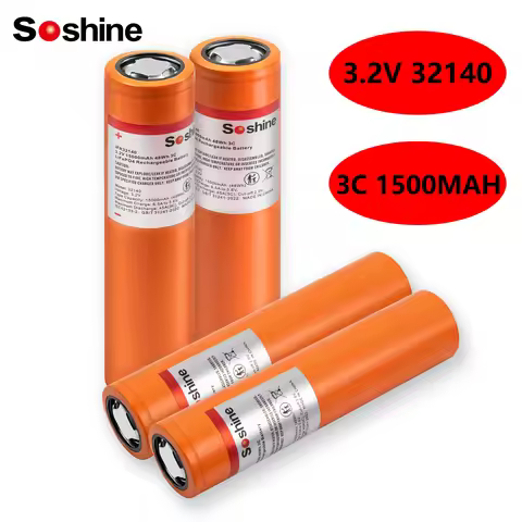 Soshine 32140 3.2V 15Ah Battery 3C 1500mah LiFePo4 Rechargeable Batteries Home Energy Storage r Powe