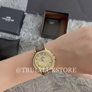 💯🇲🇾Authentic Coach Boyfriend 14503148 Watch Silver Gold Leather Watch