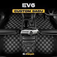 Kia EV6 - Dr Karpet Custom Fit Full Set Dadu Carpet Kereta Anti-Slip 2X Tebal