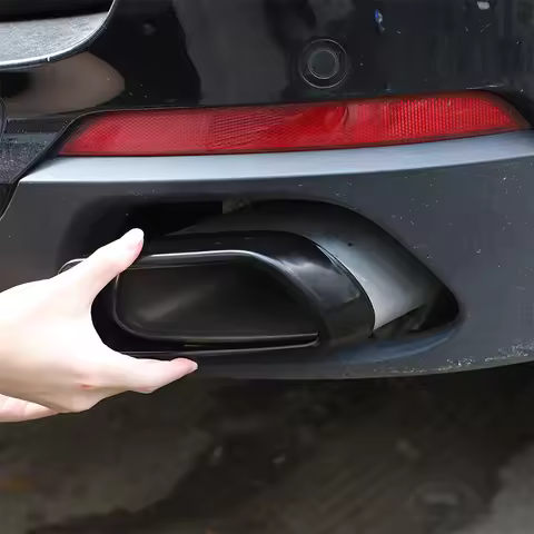 For BMW X5 F15 X6 F16 2014-2018 stainless steel black car exhaust pipe cover 1Set Automobiles Tail T