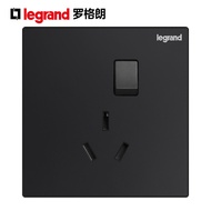 Legrand Switch Socket Yijing Carbon Black with Switch16A Three-Plug Air Conditioner Water Heater Con