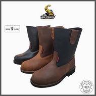 Big Truck Men's Genuine Leather Safety Boots Pull On(TK Brown , Camel  & Black Color) SS 8018 Sirim 