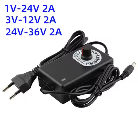 Adjustable Power Supply Converter DC 3V 5V 9V 12V 24V 36V 1A 2A 220V To 3 9 12 24 36 V Volt Power Ad