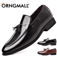 ORNGMALL Oxfords for Men Fashion Business Casual Leather Shoes Formal Shoes for Men Slip-on & Pull-o