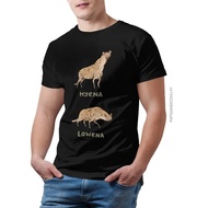 Kemeja-T Hyena Hyena Lowena T Kemeja Lengan Pendek Kemeja Tee Lucu Lelaki Tshirt Kapas Grafik