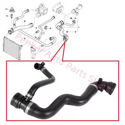 17127520668 Radiator Hose Upper For BMW E46 316i 318i N40 N42 N45 N46 17127507748