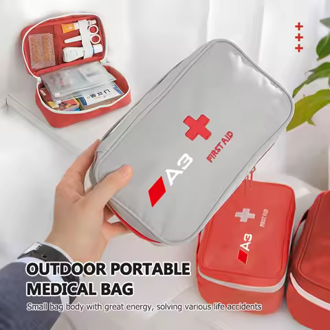 Car Portable First Aid Kit Bags Travel HandBag Storage Bag For Audi Q5 A1 Q7 Q3 A8 Q2 A7 Q8 RS5 RS6 