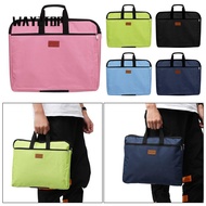 WAY2TOP File Folder With Handle Zipper A4 Size Big Capacity Durable Handbag