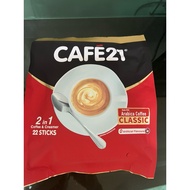 cafe 21 Kopi Campuran 2 dalam 1 tanpa Gula /Instant Coffee mix 2in1 No Sugar Added (12g x 22 sachets