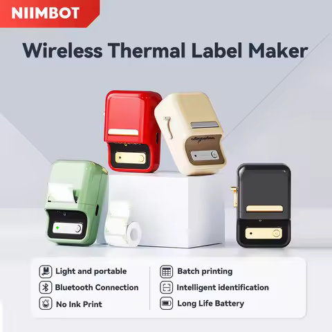 Niimbot B21 Label Maker Tag Price Portable Thermal Label Printer with White/Transparent/Color/Round