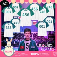 AC Season 2 Squid Game 456 T-shirt Kids Halloween Cosplay Costume Tracksuit Netflix Role Playing Eve
