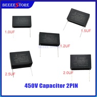 1uf / 1.2uf / 1.5uf / 2uf / 2.5uf 450V - 2PIN Fan Capacitor Motor Capacitor Fan CBB61