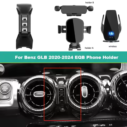 For Mercedes-Benz GLB Dedicated Car Mobile Phone Holder X247 2020-2024 EQB Support Smartphone Wirele