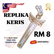 KERIS MERDEKA KAYU FREE UKIR NAMA *replika keris*